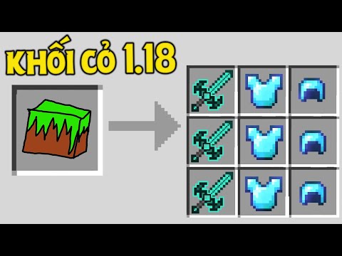 THỬ THÁCH SINH TỒN TRONG THẾ GIỚI CỰC DỄ MINECRAFT 1.18 !! *KHỐI CỎ RƠI RA ĐỒ VIP*