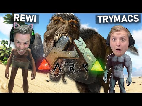 TRYMACS wird vom DINO gefressen! ERSTES MAL ARK SURVIVAL EVOLVED!
