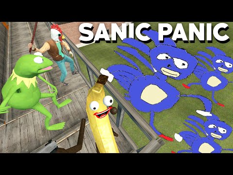 WE BUILD TO SURVIVE SANIC (Garry's Mod Gameplay) Nextbot Attack