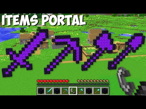What if YOU BUILD PORTAL IN THE FORM OF ITEMS in Minecraft ! NEW SECRET ITEMS PORTAL !