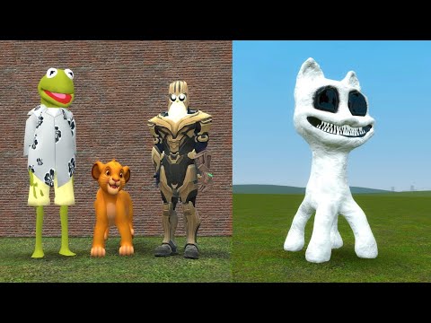 WHITE CARTOON CAT IS TERRIFYING! – Garry's mod sandbox