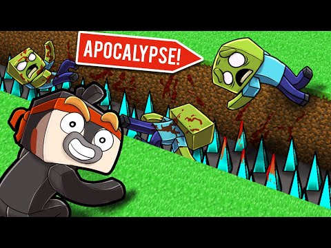 ZOMBIE PIT FALL TRAP! (Minecraft Apocalypse)