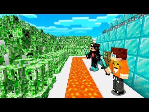 1000 CREEPERÓW vs TAJNA BAZA w Minecraft!