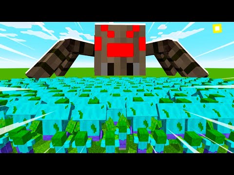 100000 ZUMBIS MUTANTES vs ARANHA GIGANTE DESTRUIDORA no MINECRAFT