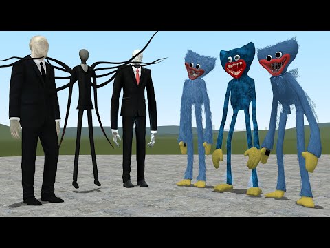 ALL SLENDER MEN VS ALL HUGGY WUGGYS!! Garry's Mod [Slenderman vs Poppy Playtime]