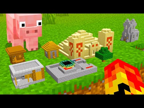 AS ESTRUTURAS SÃO MINIATURAS NO MINECRAFT (é muito pequeno!)