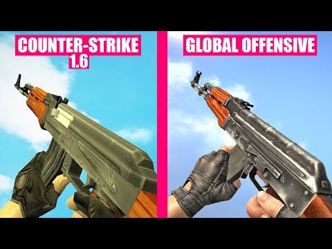 Counter-Strike Global Offensive Guns Reload Animations vs Counter-Strike 1.6
