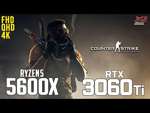 Counter-Strike: Global Offensive on Ryzen 5 5600x + RTX 3060Ti 1080p, 1440p, 2160p benchmarks!
