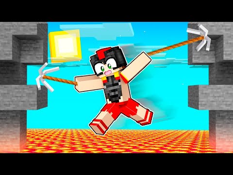 Crafteamos GANCHOS para ESCALAR en MINECRAFT 😱 MINECRAFT PARKOUR INVICTOR