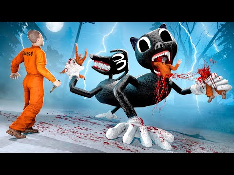 МУЛЬТЯШНЫЙ КОТОПЕС ОХОТИТСЯ НА НАС! СТРАШНЫЙ SCP ПРОТИВ ЛЮДЕЙ! ВЫЖИТЬ В ЛЕСУ С SCP В Garry`s Mod