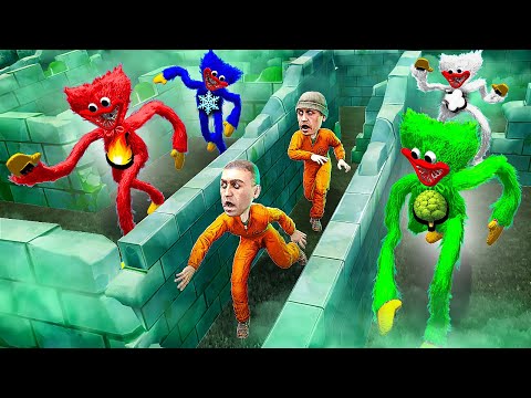СТИХИЙНЫЕ ХАГГИ В ЛАБИРИНТЕ! ОПАСНЫЕ СТРАШНЫЕ ИГРУШКИ ИЩУТ НАС! ВЫБРАТЬСЯ ИЗ ЛАБИРИНТА В Garry`s Mod