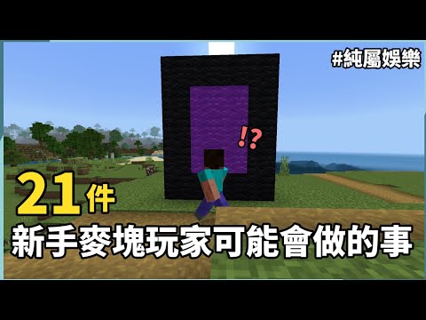 純屬娛樂 | 21件Minecraft新手可能會做的事?