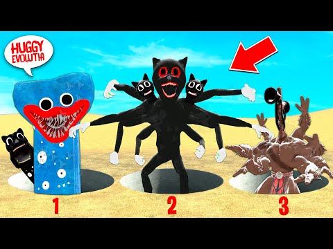 EVOLUTIA lui CARTOON CAT + Huggy + SIREN HEAD la 5 DIMINEATA!
