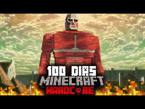 🟥Sobreviví 100 Días en un APOCALIPSIS de TITANES en Minecraft Hardcore…Esto fue lo que Pasó