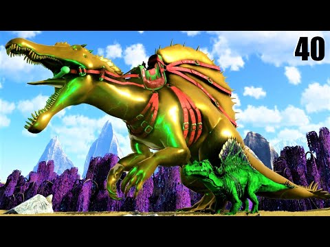 GOLDEN GOD COLOSSUS SPINO! | ARK Omega Fjordur | ARK SURVIVAL EVOLVED MODDED E40