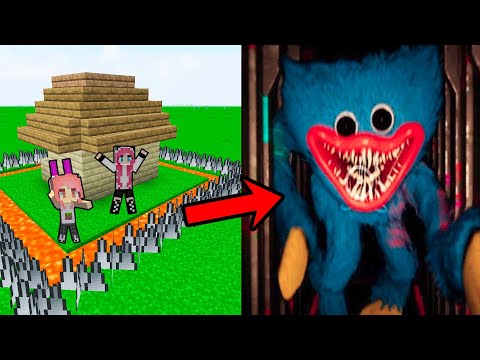 HEBI THỬ THÁCH 24 GIỜ BẢO VỆ NHÀ KHỎI HUGGY TRONG MINECRAFT*NẾU HEBI SỞ HỮU HUGYY LÀ THÚ NUÔI