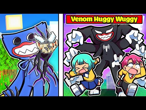 HIHA VENOM NHẬP VÀO HUGGY WUGGY TRONG MINECRAFT*HIHA VENOM HUGGY WUGGY 😱👾