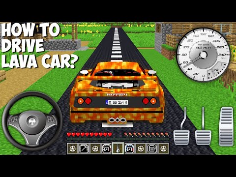 How to DRIVE A LAVA CAR in Minecraft ? I CAN DRIVE NEW LAVA SUPERCAR !