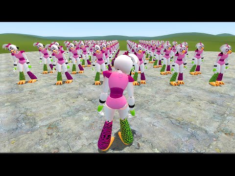 I BECAME GLAMROCK CHICA SECURITY BREACH ANIMATRONICS In Garry's Mod!! [FNAF SECURITY BREACH]