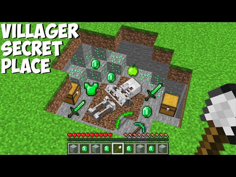 I DIG DIRT and FOUND VILLAGER SECRET PLACE WITH EMERALDS in Minecraft ! EMERALD TREASURE !