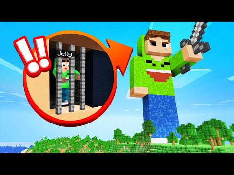 I Got TRAPPED In a GIANT JELLY BEDROCK STATUE… (Minecraft)