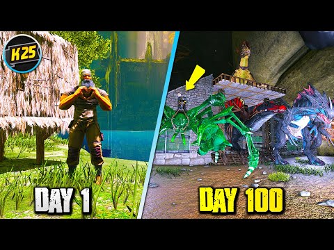 I Survived 100 Days of HARDCORE Ark Survival Evolved (ABERRATION) 😬