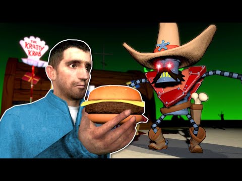 KILLER SPONGEBOB ROBOTS ARE AFTER ME! – Garry's Mod Gameplay