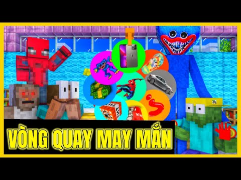 [ Lớp Học Quái Vật ] VÒNG QUAY MAY MẮN ( Huggy Wuggy ) | Minecraft Animation