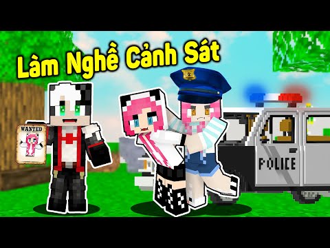 MỀU THỬ THÁCH 24GIỜ LÀM CẢNH SÁT BẮT TỘI PHẠM PANDA TRONG MINECRAFT*REDHOOD ĐI LÀM KIẾM TIỀN MUA NHÀ
