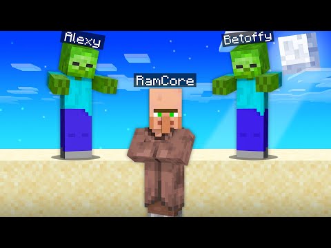 MINECRAFT: ALDEANO vs 2 ZOMBIES 😱🔪 RAMCORE SPEEDRUN MANHUNT con los PANAS
