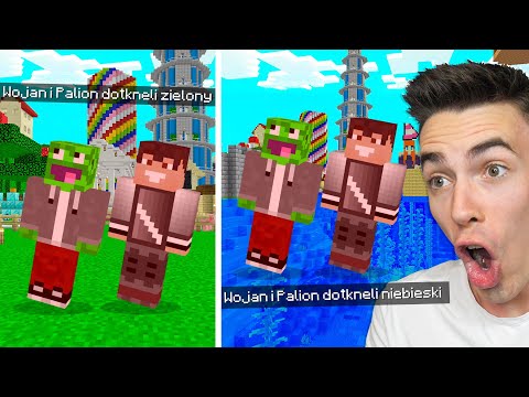MINECRAFT ALE NIE MOŻEMY z PALION DOTKNĄĆ NIEBIESKIEGO i ZIELONEGO KOLORU!