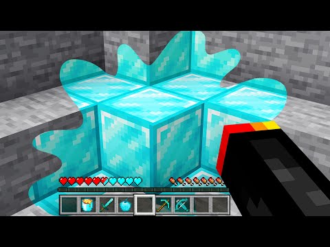 Minecraft but Everything I touch turns to Diamond