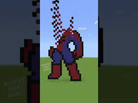Minecraft – Homem-Aranha Caindo em Pixel Art