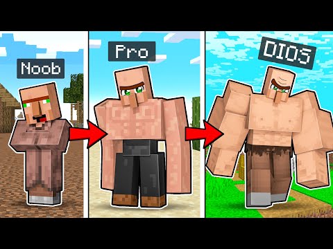 MINECRAFT pero Pasamos de ALDEANOS NOOB a PRO a DIOS 💎😎 Paso Minecraft Invictor