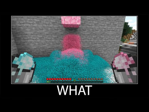 Minecraft wait what meme part 69 realistic minecraft Concrete powder
