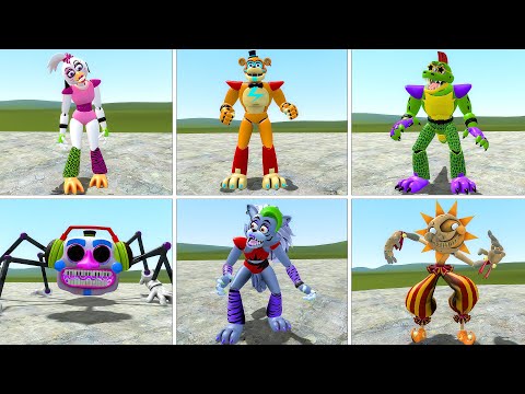 PLAYING AS ALL FNAF SECURITY BREACH ANIMATRONICS In Garry's Mod! (Five Nights at Freddy's)