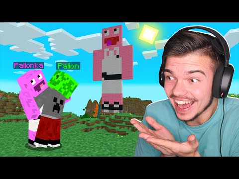 REAKCJA PALIONKI NA JEJ OGROMNY SKIN w Minecraft! (była w szoku)