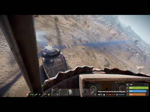 Rust Game – Crashing my scrap/transport heli in to Chinook (I win!)