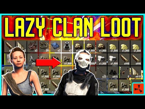 Rust LAZY CLAN LOOT! – Rock to END GAME Gear in MINUTES (Rust Rich Raids PvP)