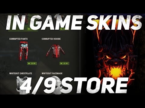 Rust *NEW* Skins In Game 4/9 Item Store Showcase | White Out Gear, Corrupted Set and MORE