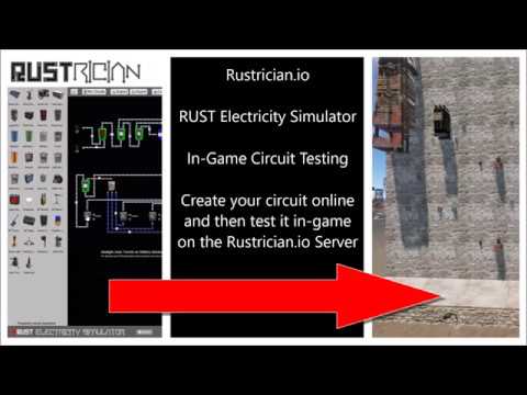 Rustrician.io RUST Electricity Simulator In-Game Circuit Testing
