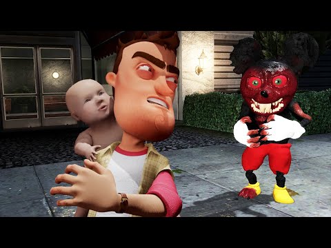 Saving Baby from CURSED Mickey Mouse in Gmod!? (Garrys Mod Gameplay)