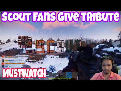 Scout Fans Gives him tribute in Rust Game |Scout Emotional Must watch | Suprise by fans in Rust