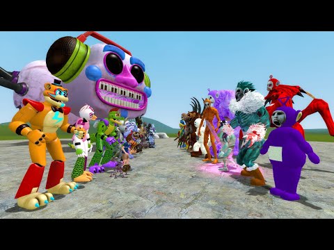 SECURITY BREACH ANIMATRONICS VS SLENDYTUBBIES!! Garry's Mod Sandbox (Five Nights at Freddy's)