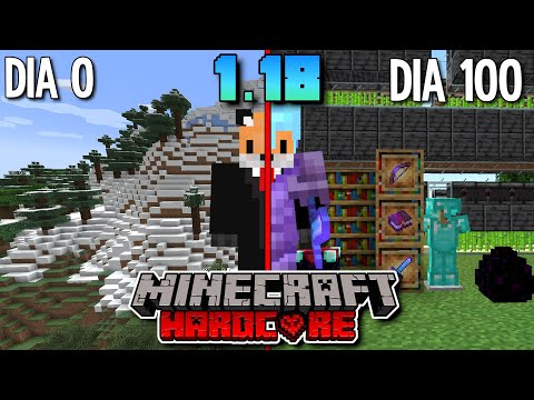 Sobreviví 100 Días en MINECRAFT HARDCORE pero en la 1.18!!