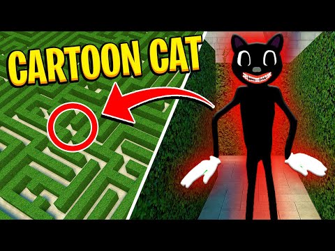 Stuck in a MAZE with SCARY CARTOON CAT CHASING US! – Multiplayer Garry's Mod Gameplay