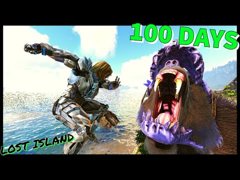 Surviving 100 Days in Hardcore ARK Survival Evolved on LOST ISLAND