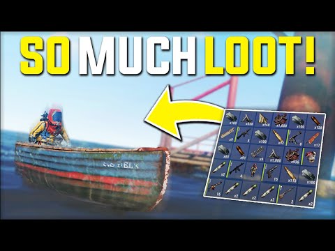 TAKING OVER THE RUST OIL RIG TWICE EARLY GAME GAVE EASY LOOT – Rust Survival Gameplay | S24-E2