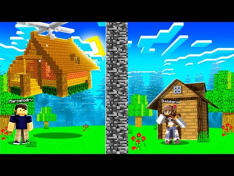 TROLLEI A EDUARDA com CASA VOADORA na BATALHA DE CONSTRUÇÃO NO MINECRAFT!