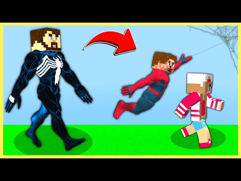 ÜVEY BABA VENOM'A DÖNÜŞTÜ, ÖRÜMCEK ARDAYA SALDIRDI! 😱 – Minecraft